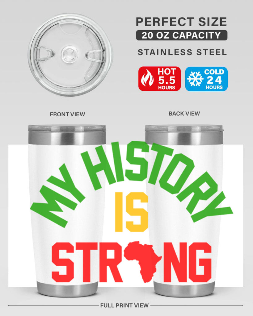 my  history is strong 66#- black words phrases- Cotton Tank