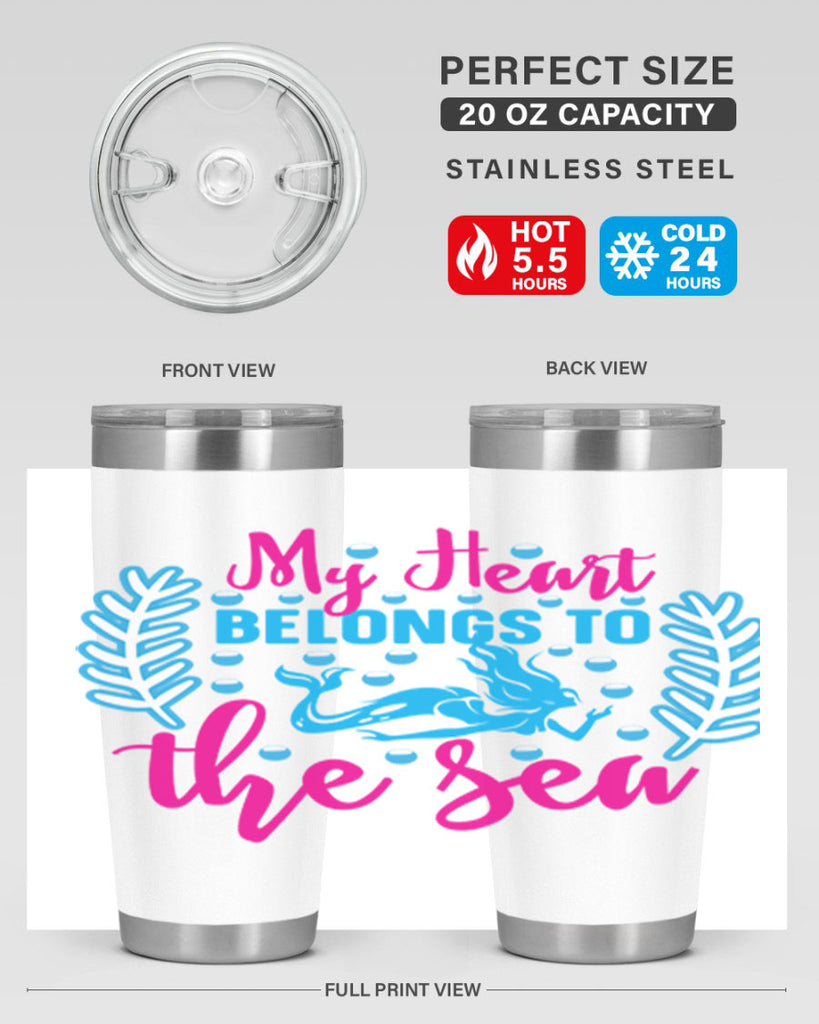 my heart belongs to the sea 516#- mermaid- Tumbler