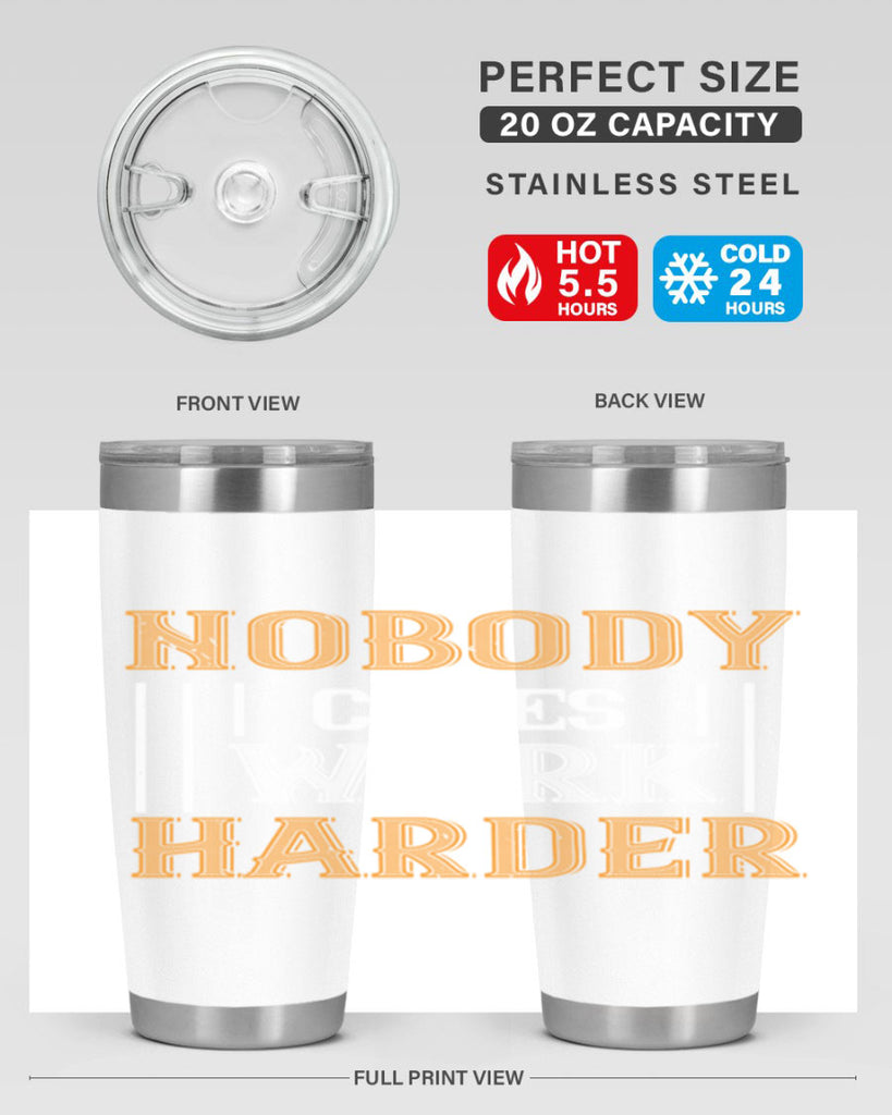 nobody i cares work herder 78#- gym- Tumbler