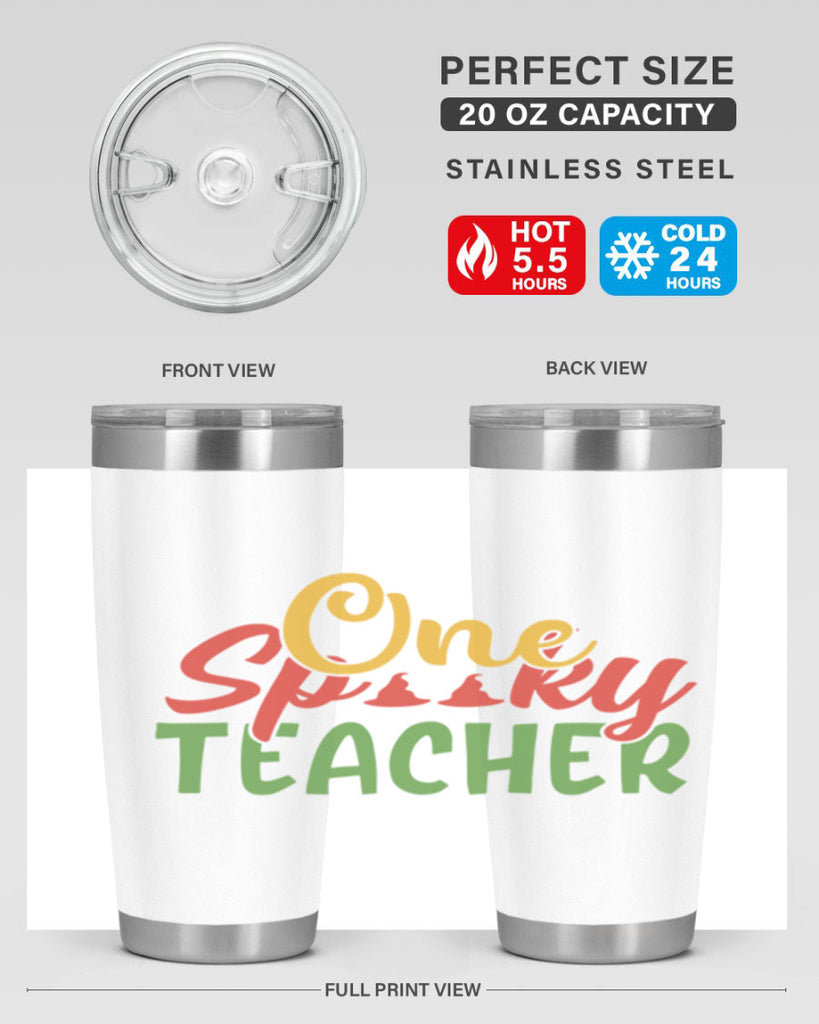 one spooky teacher Style 158#- teacher- tumbler