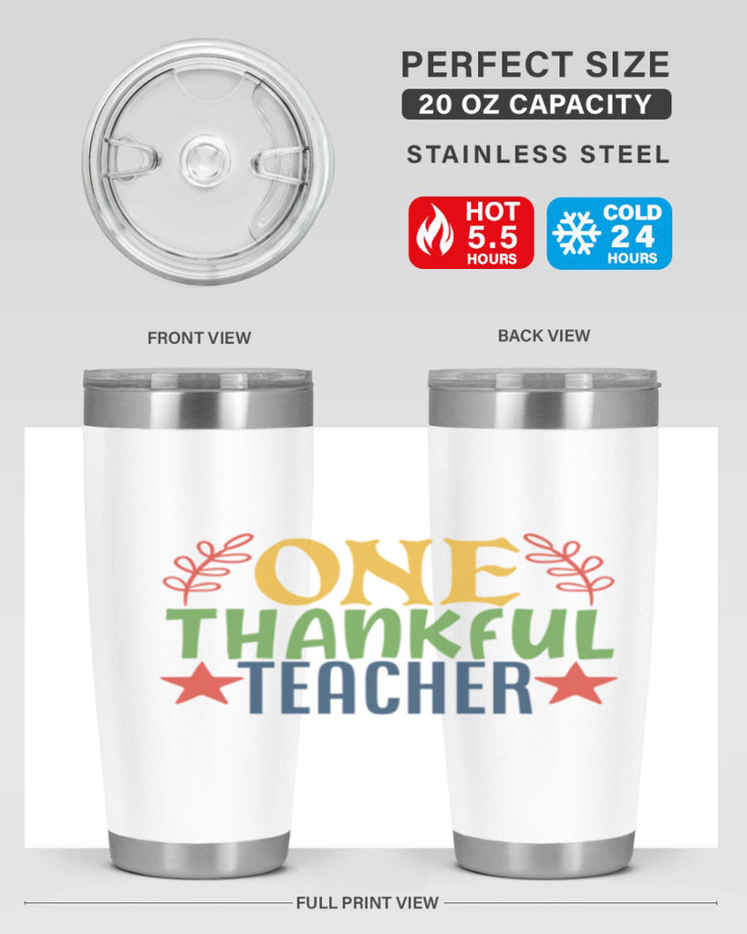 one thankful teacher Style 157#- teacher- tumbler