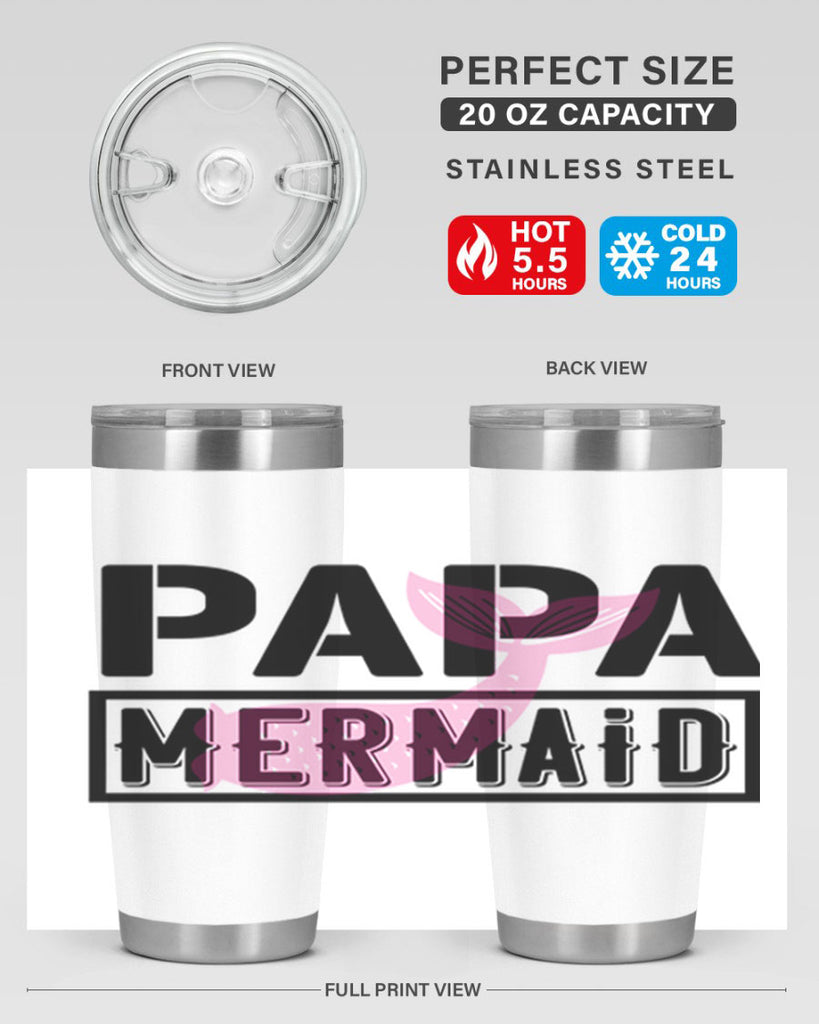 papa mermaid 533#- mermaid- Tumbler