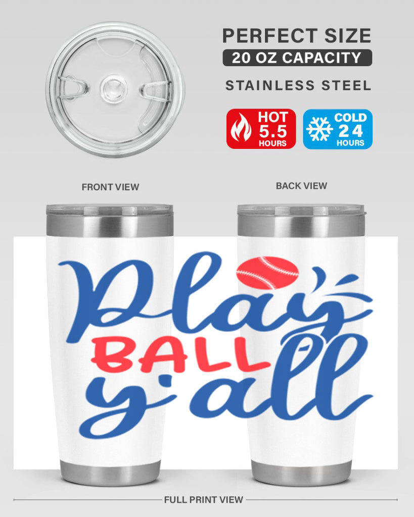 play ball yall 2033#- baseball- Tumbler