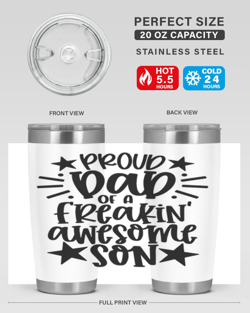 proud dad of a freakin awesome son 23#- fathers day- Tumbler