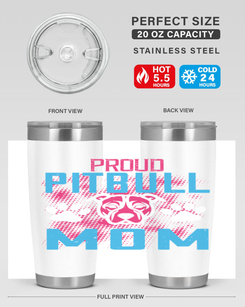 proud pitbull mom 70#- mom- Tumbler