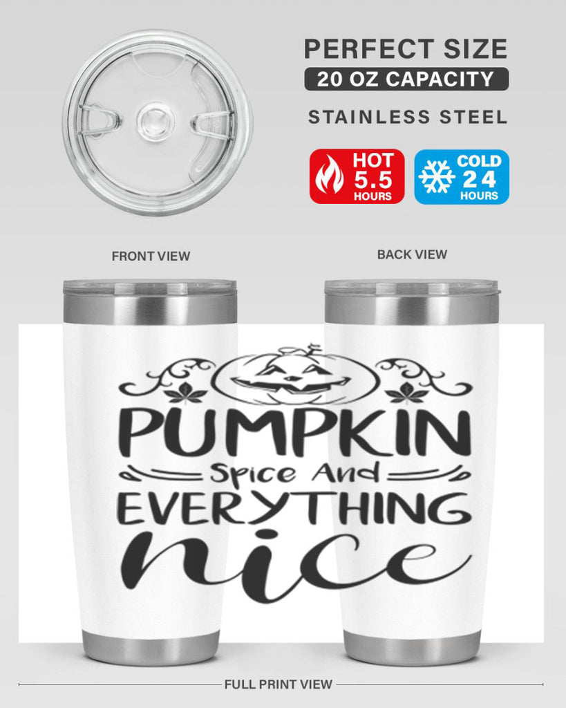 pumpkin spice and everything nice 542#- fall- Tumbler