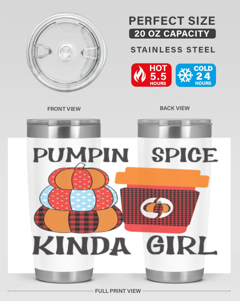 pumpkin spice kinda girl 551#- fall- Tumbler