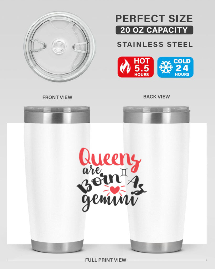 queens Are Born As Gemini 385#- zodiac- Tumbler