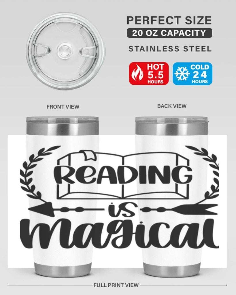 reading is magical 30#- reading- Tumbler