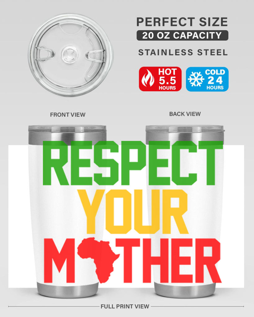 respect your mother 43#- black words phrases- Cotton Tank