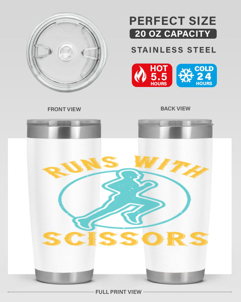 run with sclssors 25#- running- Tumbler