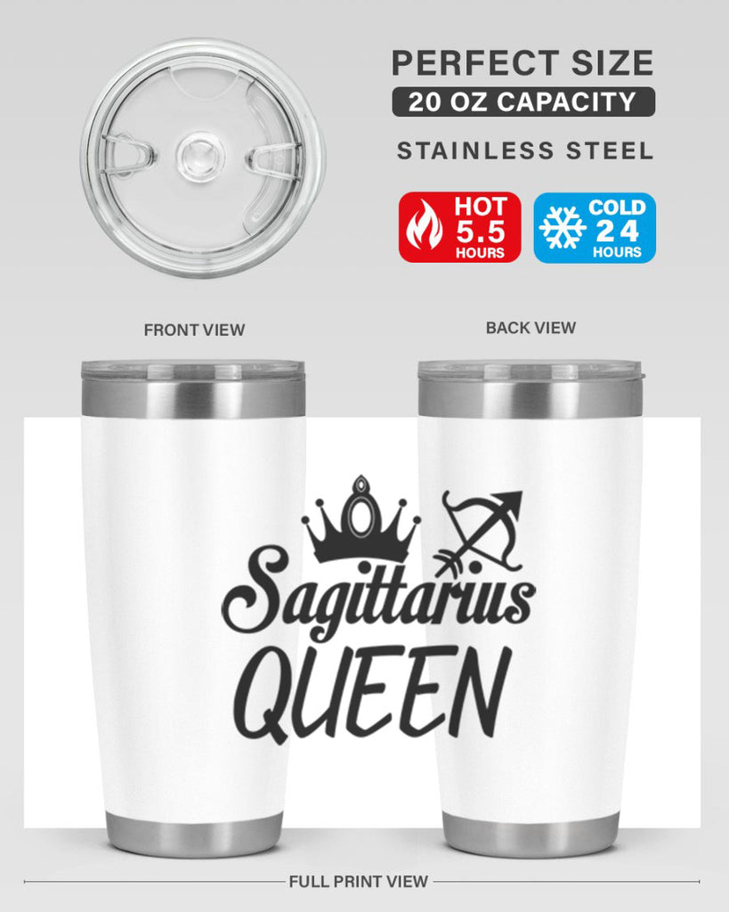 sagittarius queen 412#- zodiac- Tumbler