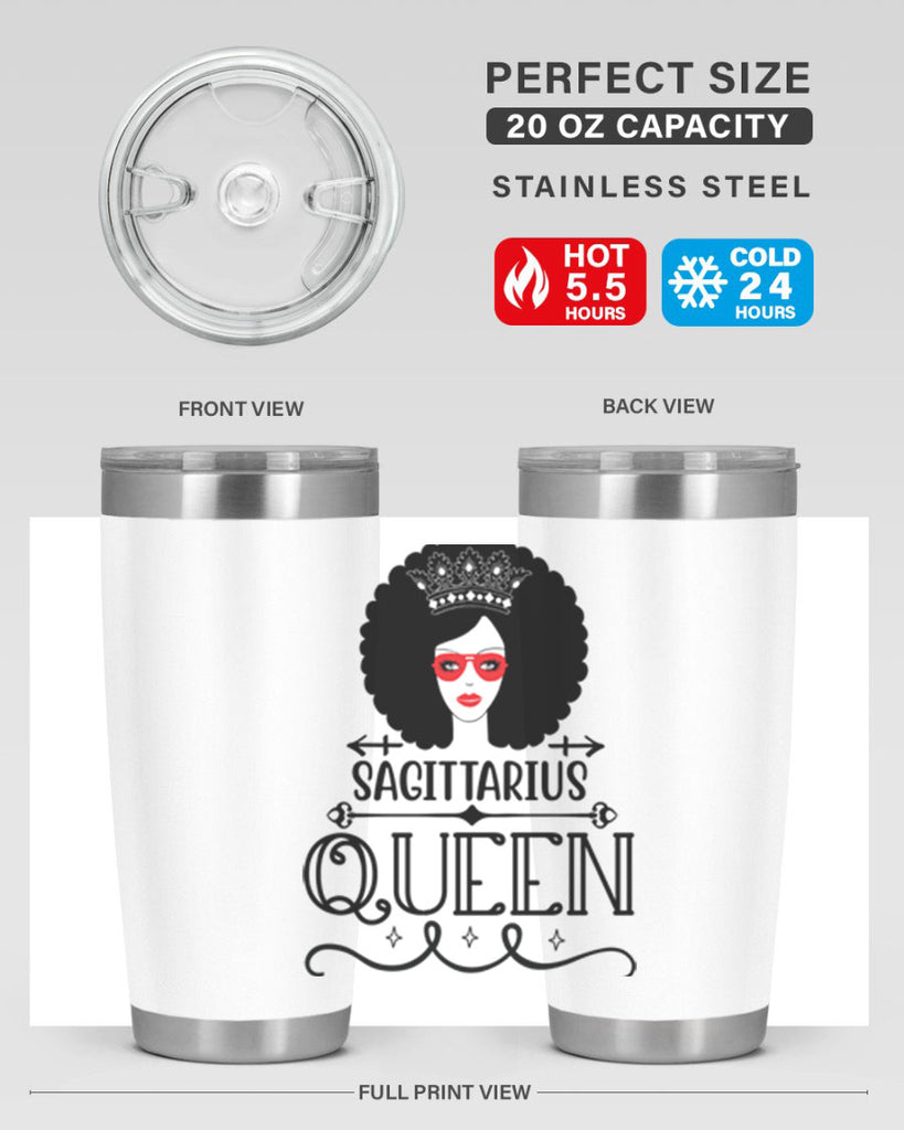 sagittarius queen 414#- zodiac- Tumbler