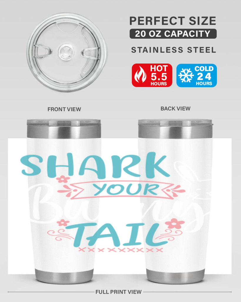 shark your bunny tail 9#- easter- Tumbler