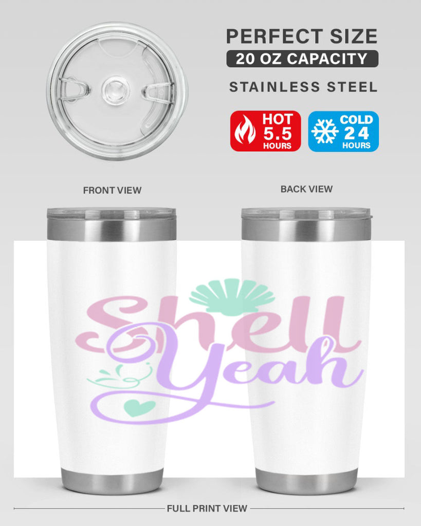 shell yeah 7#- mermaid- Tumbler