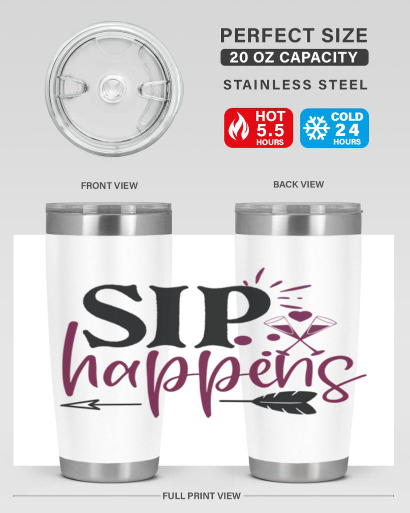 sip happens 164#- wine- Tumbler