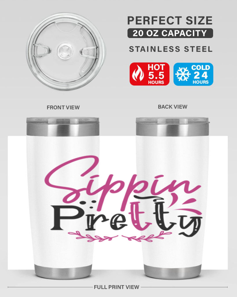 sippin pretty 161#- wine- Tumbler