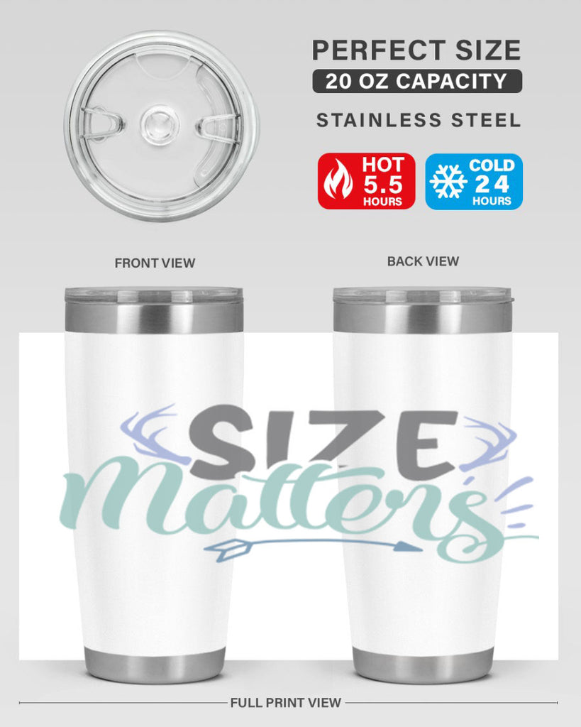 size matters 195#- fishing- Tumbler