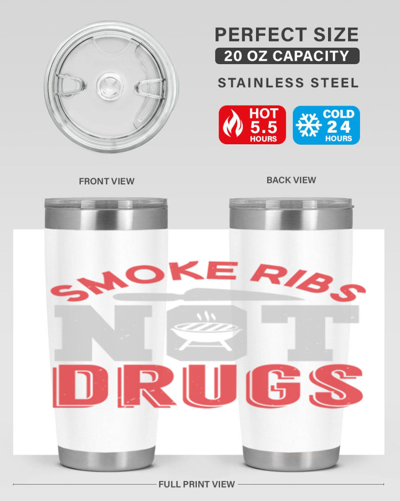 smok ribs not drugs 13#- bbq- Tumbler