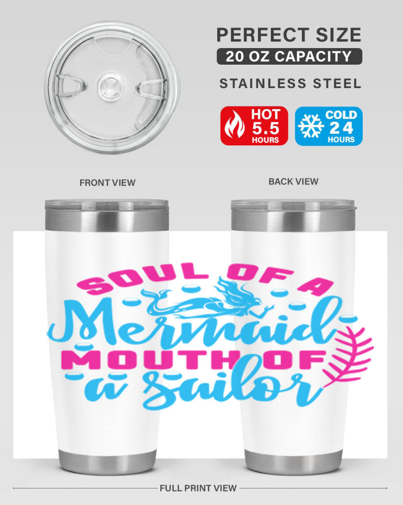 soul of a mermaid mouth of a sailor 618#- mermaid- Tumbler