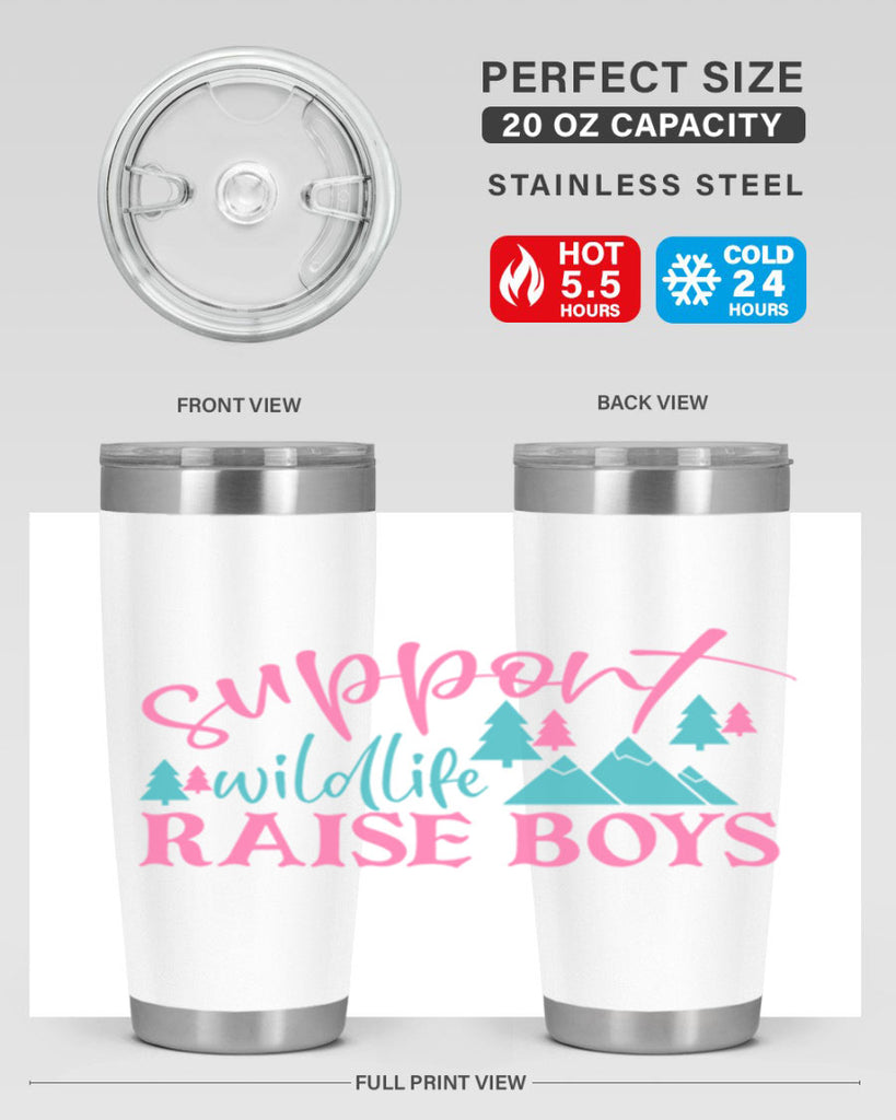 support wildlife raise boys 300#- mom- Tumbler