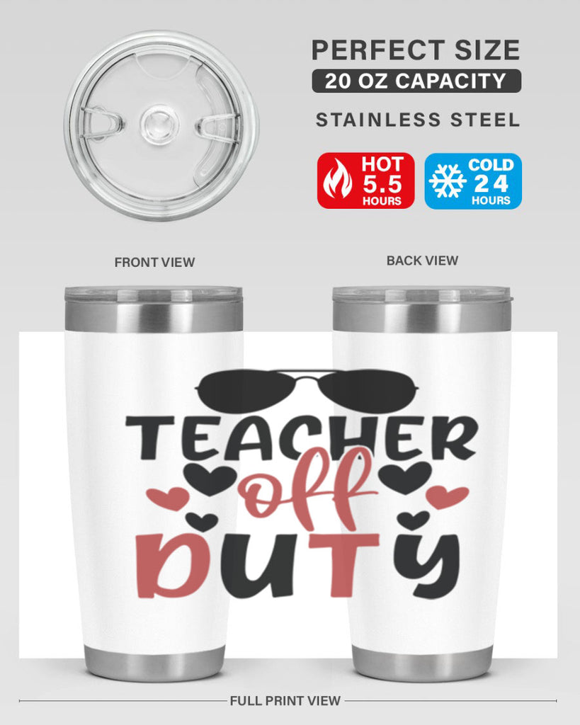 teacher off duty Style 141#- teacher- tumbler