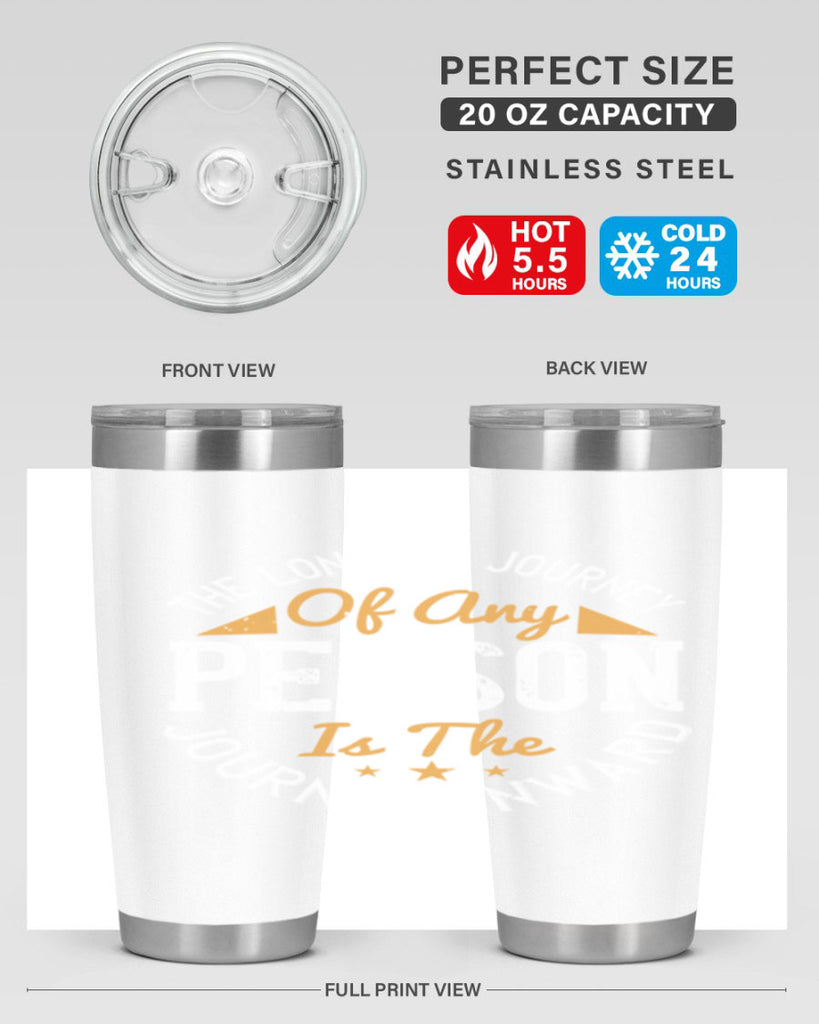 the longest journey of any person is the journey inward 60#- yoga- Tumbler