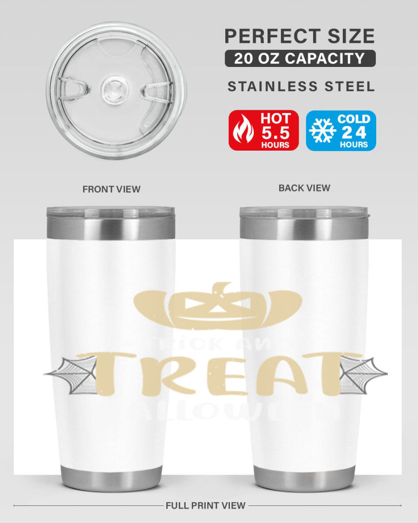 trick and treat halloween 125#- halloween- Tumbler