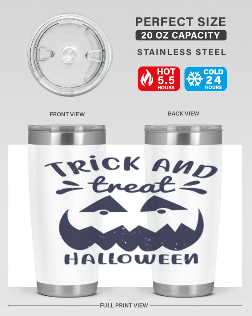 trick and treat halloween 126#- halloween- Tumbler