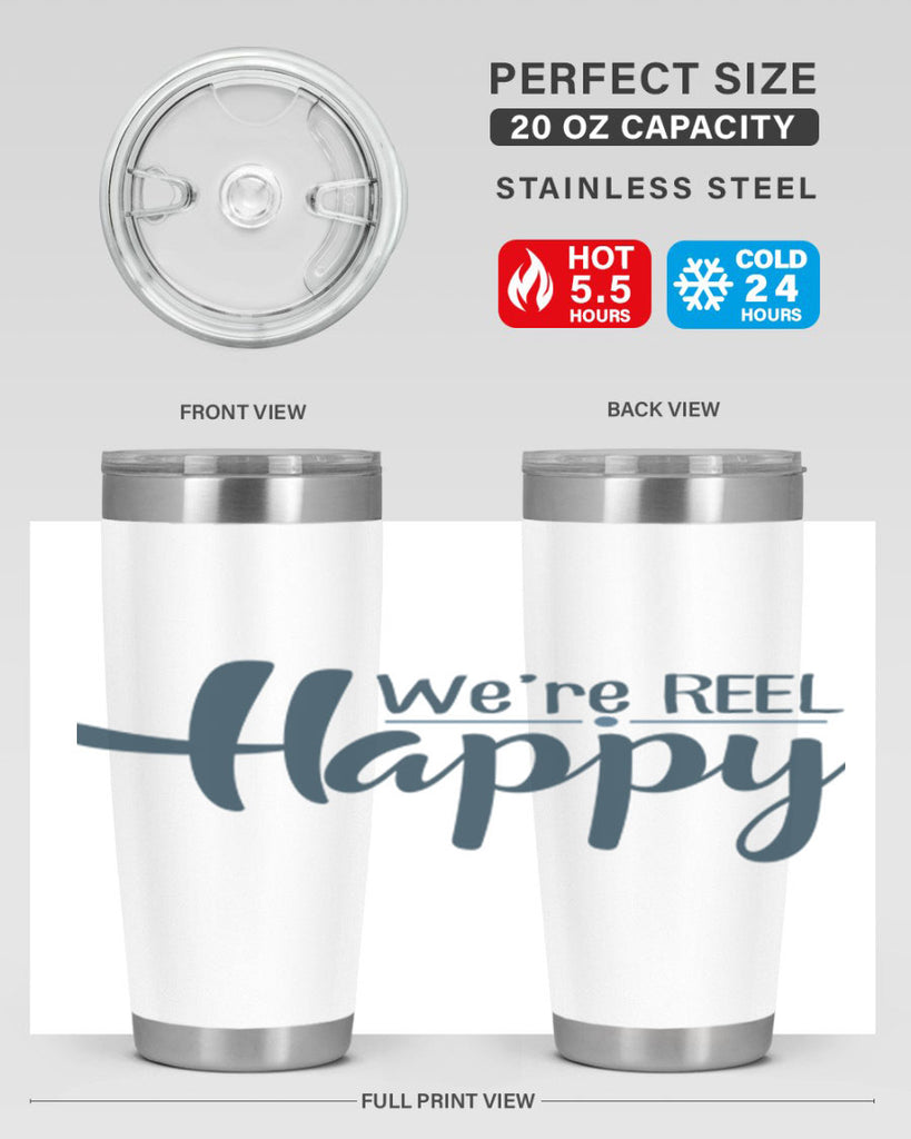 we are reel happy 16#- fishing- Tumbler