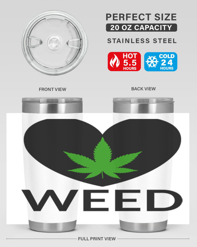 weed cannabis 284#- marijuana- Tumbler