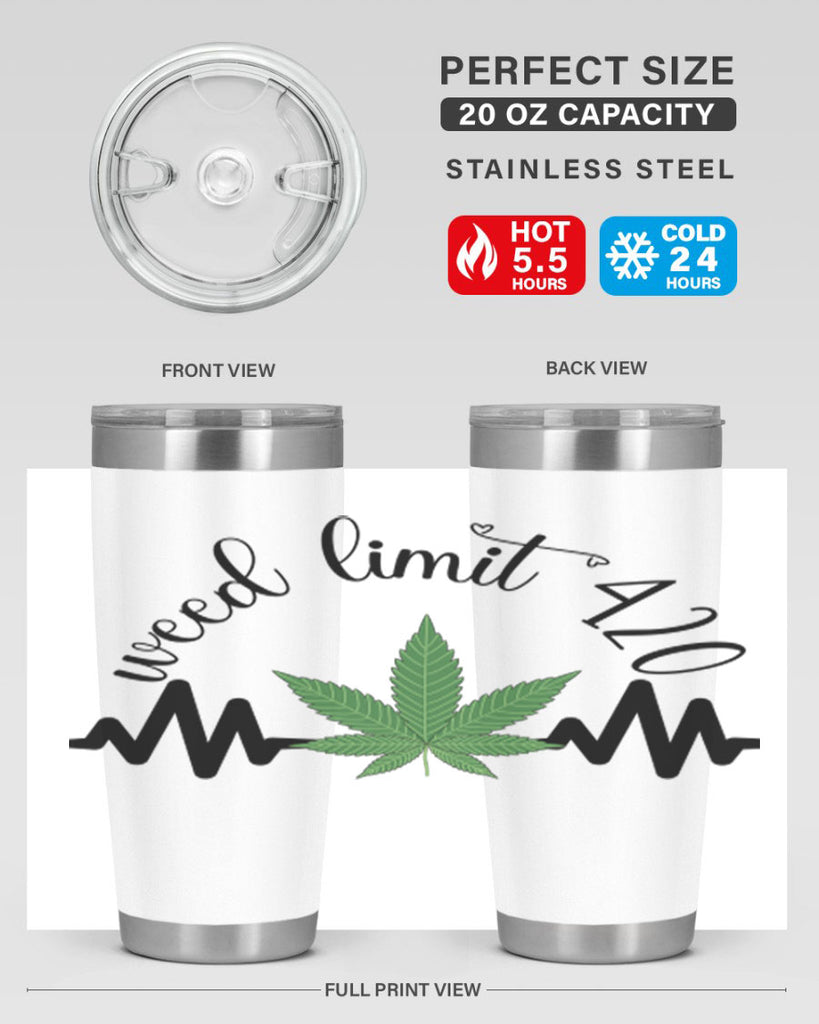 weed limit 420 cannabis heartbeat 292#- marijuana- Tumbler