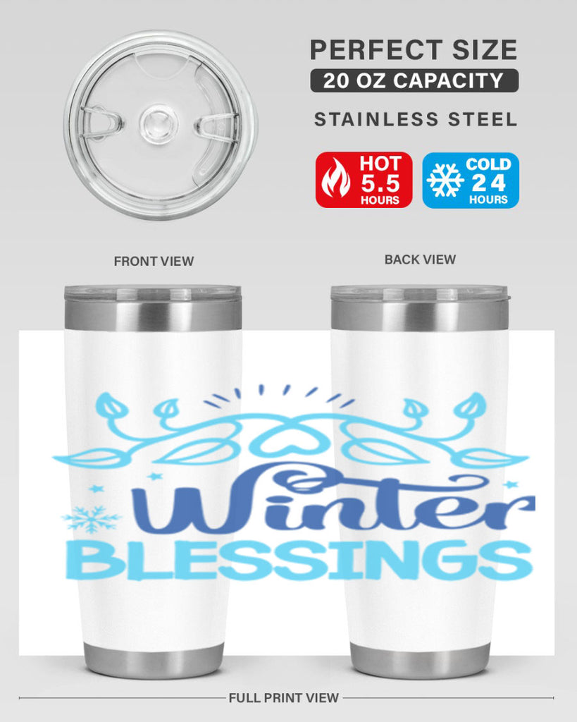 winter blessings 495#- winter- Tumbler