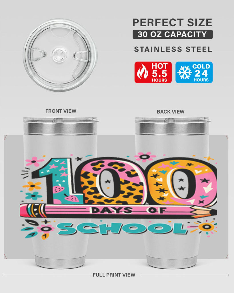 100 days of school lighting 32#- 100 days of school- Tumbler