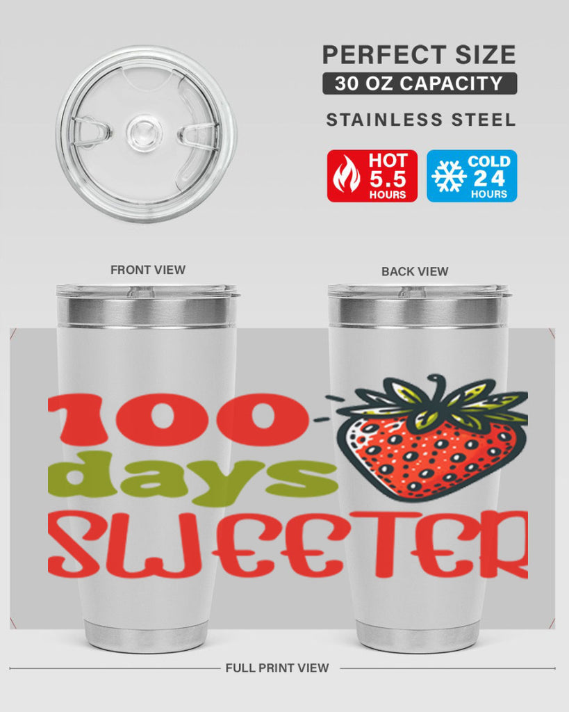 100 days sweeter Sublimation 34#- 100 days of school- Tumbler