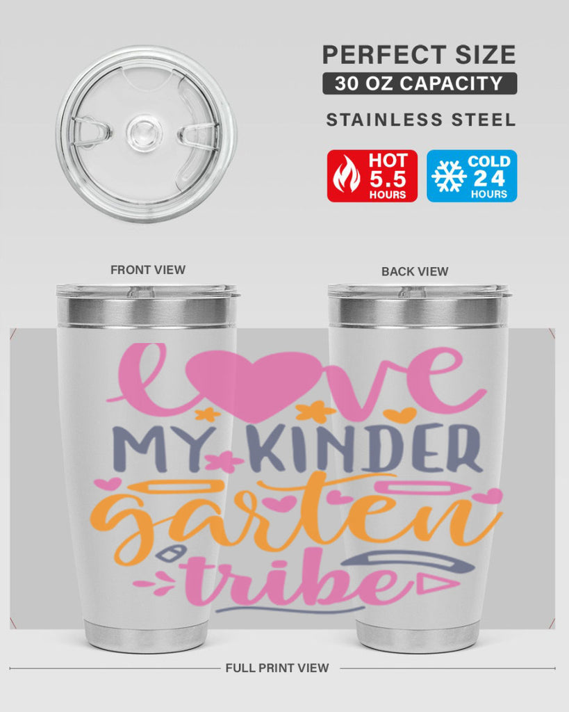 100 love my kinder garten tribe 36#- 100 days of school- Tumbler