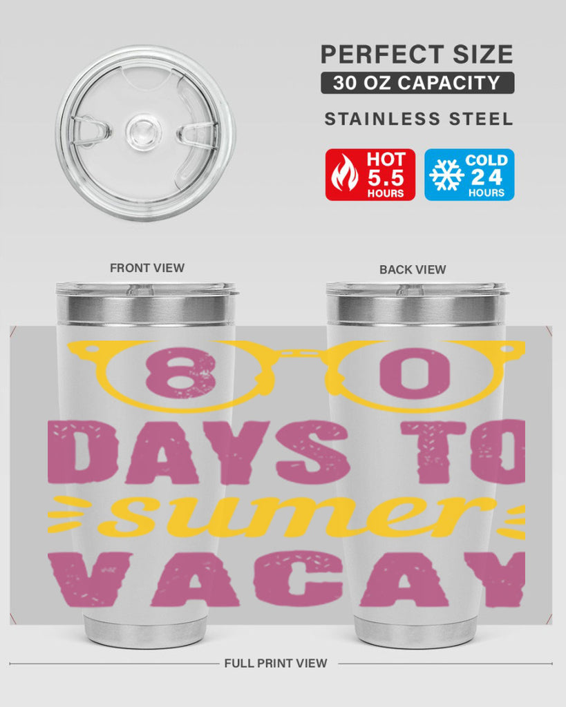 8 days to sumer vacay 1#- 100 days of school- Tumbler