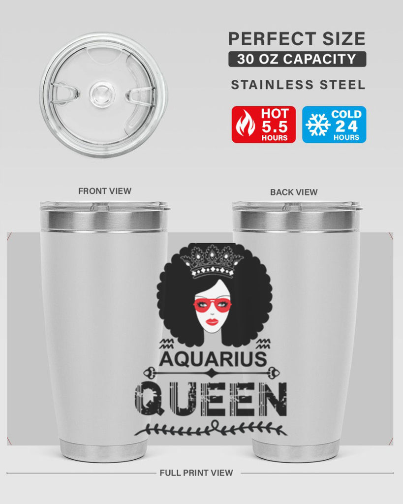 Aquarius queen 75#- zodiac- Tumbler