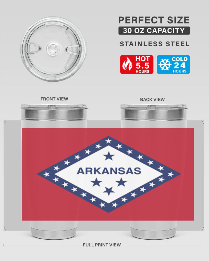 Arkansas 48#- Us Flags- Tumbler