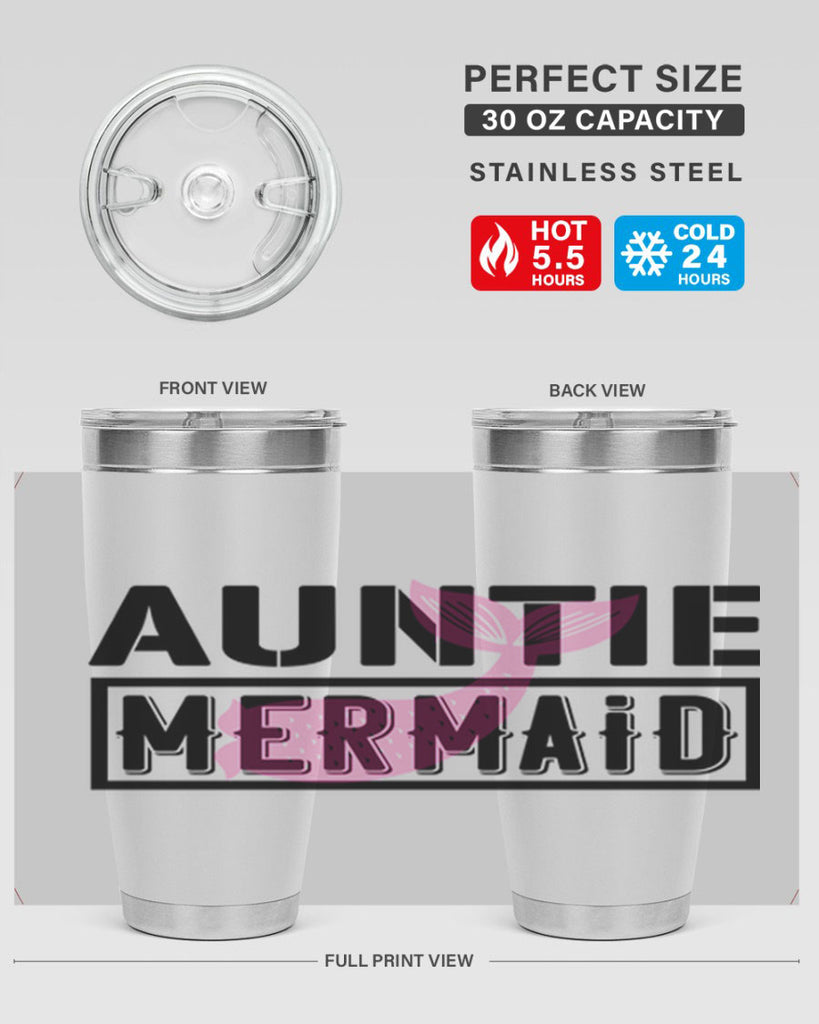 Auntie mermaid 18#- mermaid- Tumbler