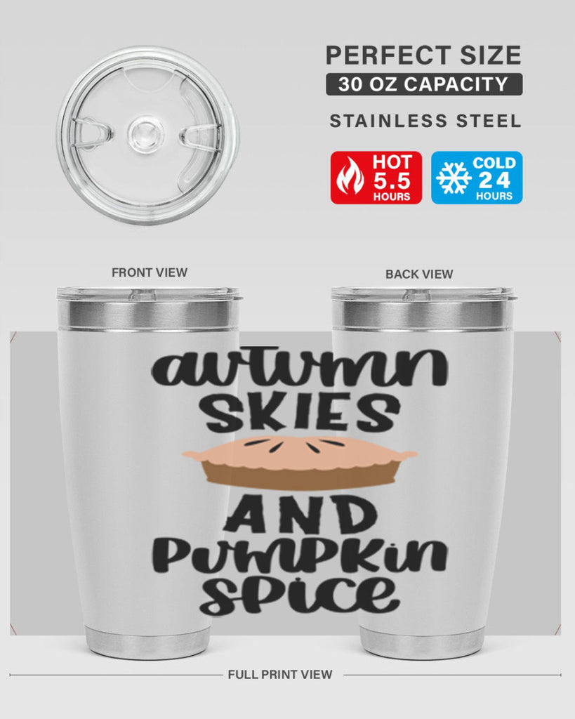 Autumn Skies And Pumpkin Spice 477#- fall- Tumbler