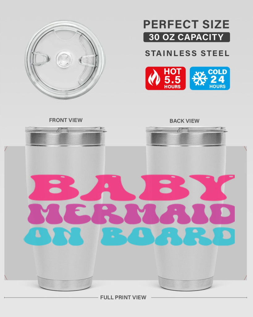 Baby Mermaid On Board 19#- mermaid- Tumbler