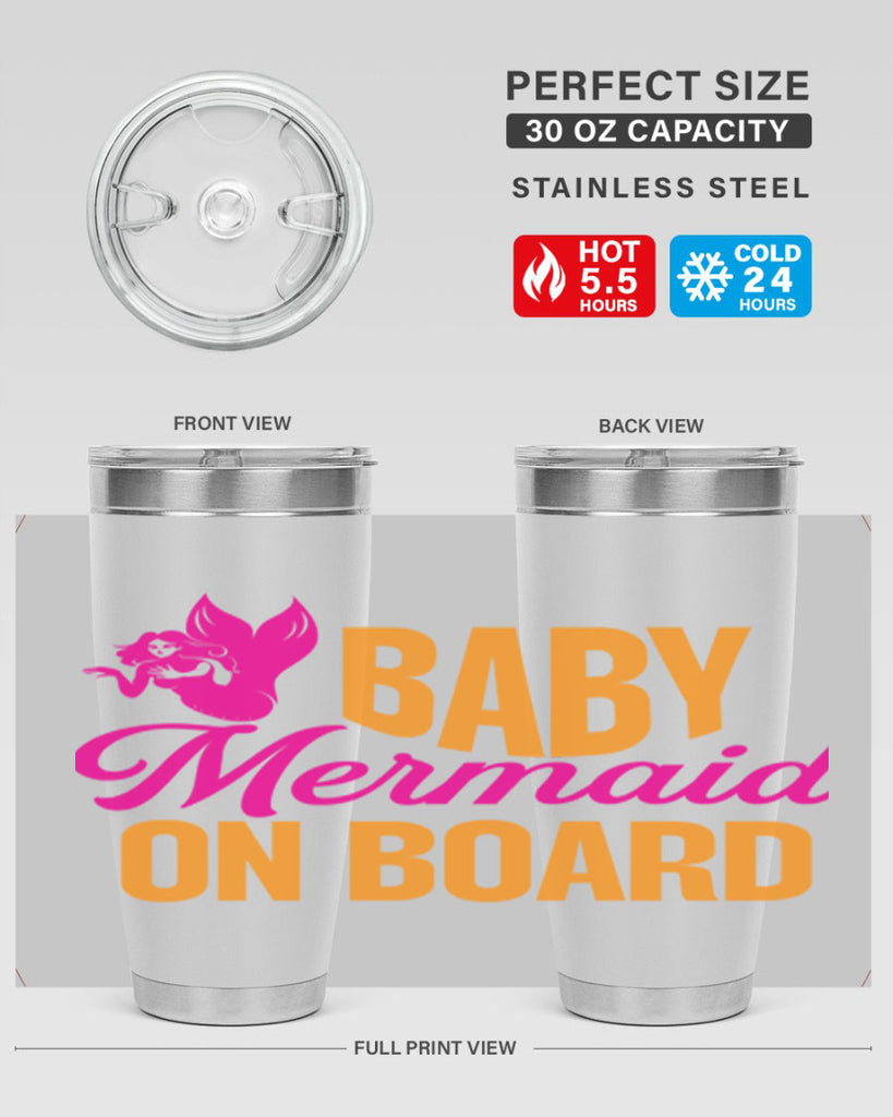 Baby Mermaid On Board 22#- mermaid- Tumbler