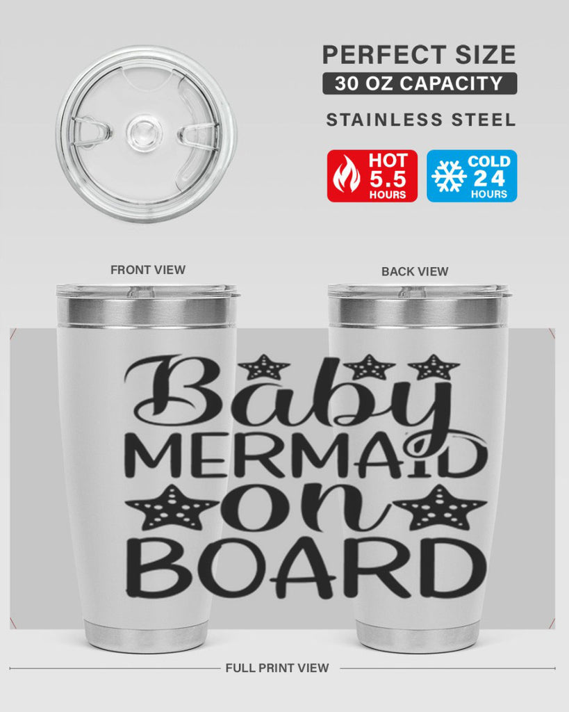 Baby Mermaid On Board 32#- mermaid- Tumbler