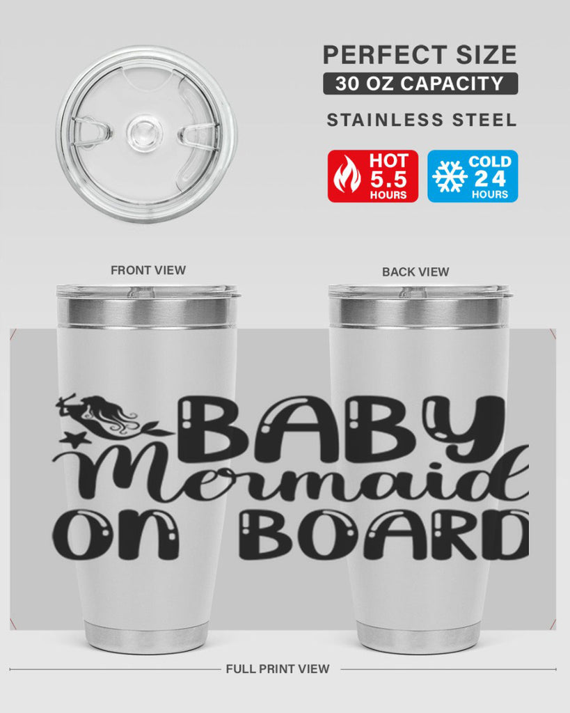 Baby Mermaid on Board 35#- mermaid- Tumbler