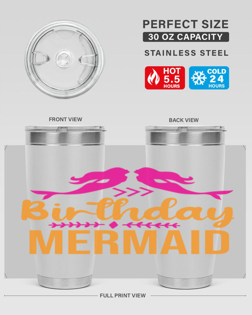 Birthday Mermaid 69#- mermaid- Tumbler