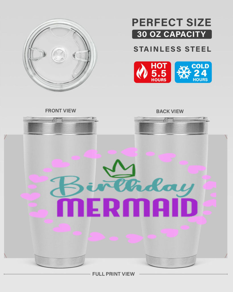 Birthday Mermaid 70#- mermaid- Tumbler