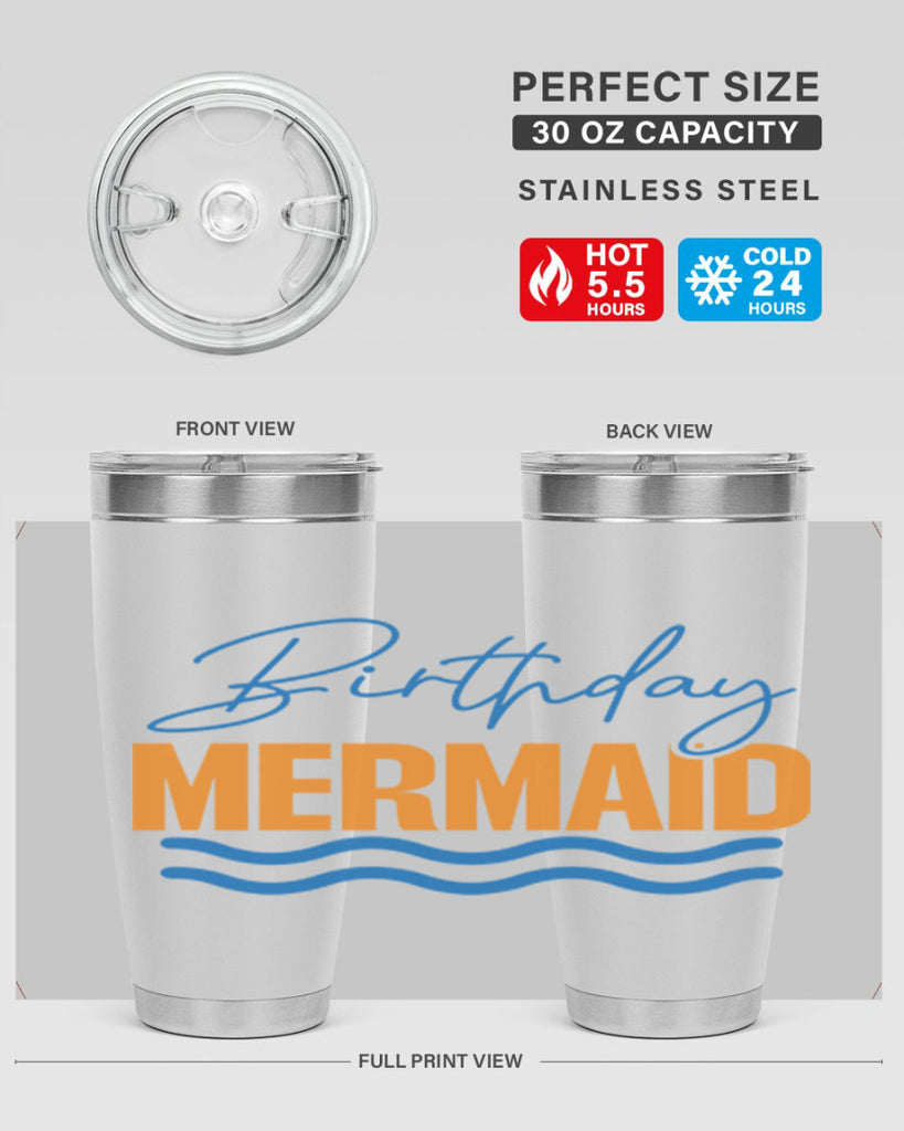 Birthday Mermaid 73#- mermaid- Tumbler