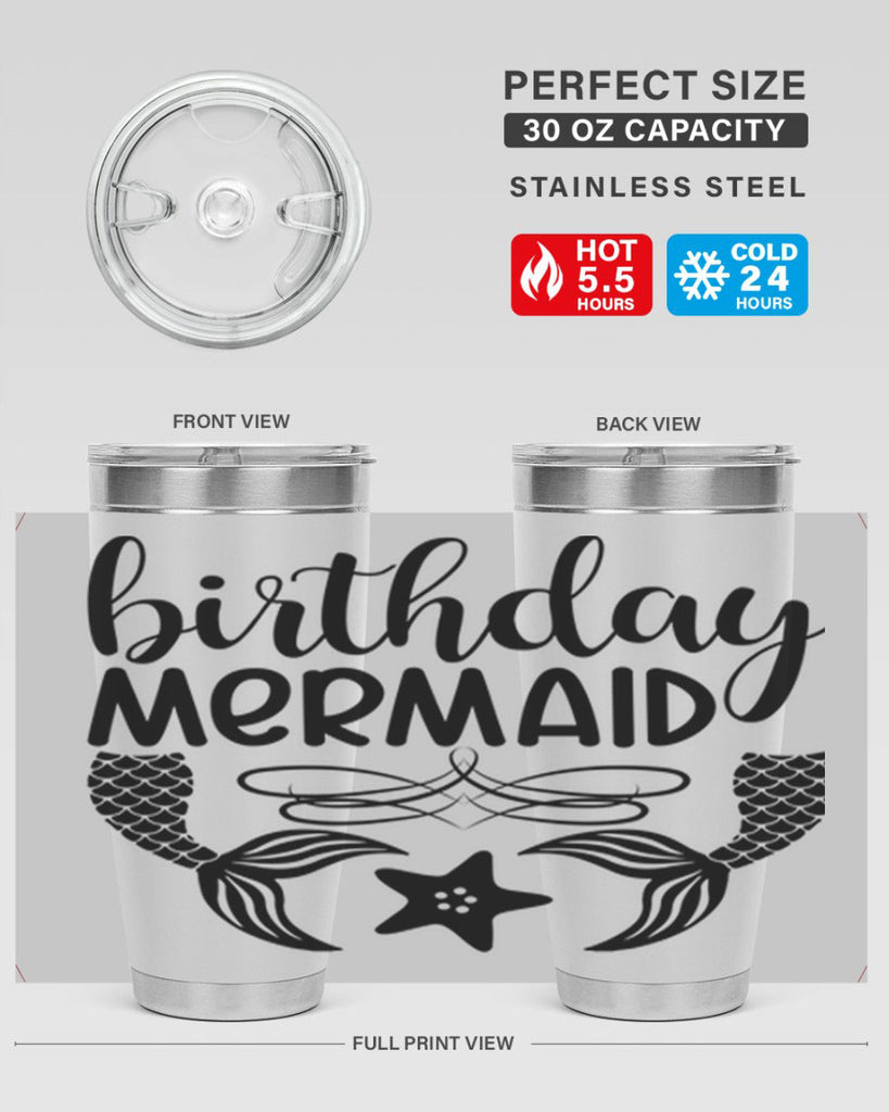 Birthday mermaid 76#- mermaid- Tumbler