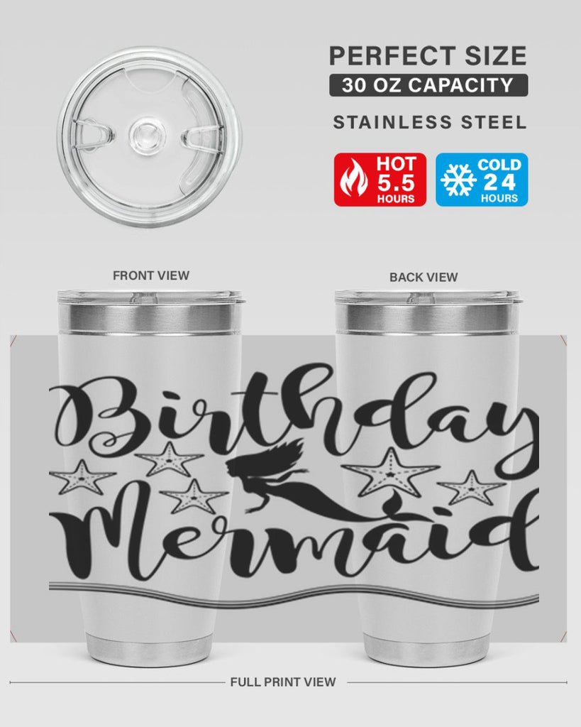 Birthday mermaid 77#- mermaid- Tumbler
